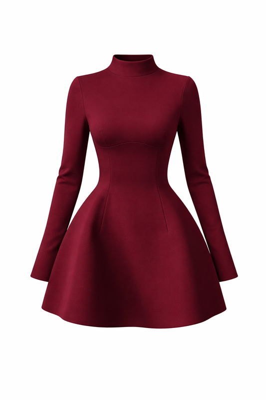 High Neck Mini Dress