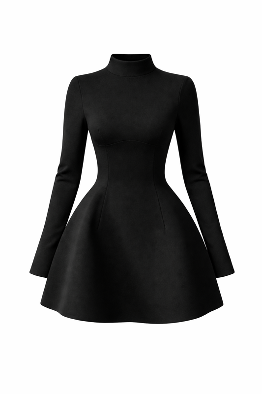 High Neck Mini Dress