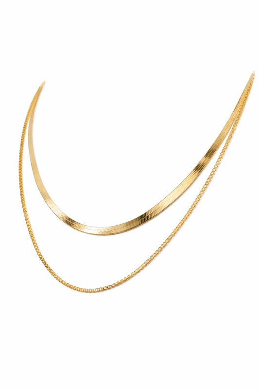 Layered Gold Chain Necklace